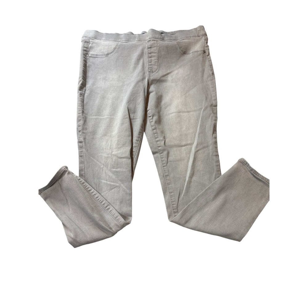 Old Navy Rockstar Mid-Rise Jeggings Light Gray Skinny Pull On Pants